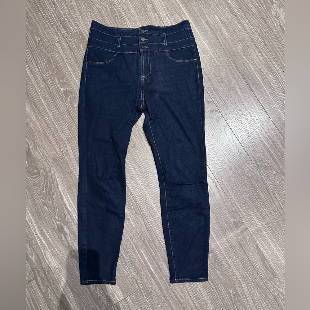 Refuge Dark blue high waisted skinny stretch jeans